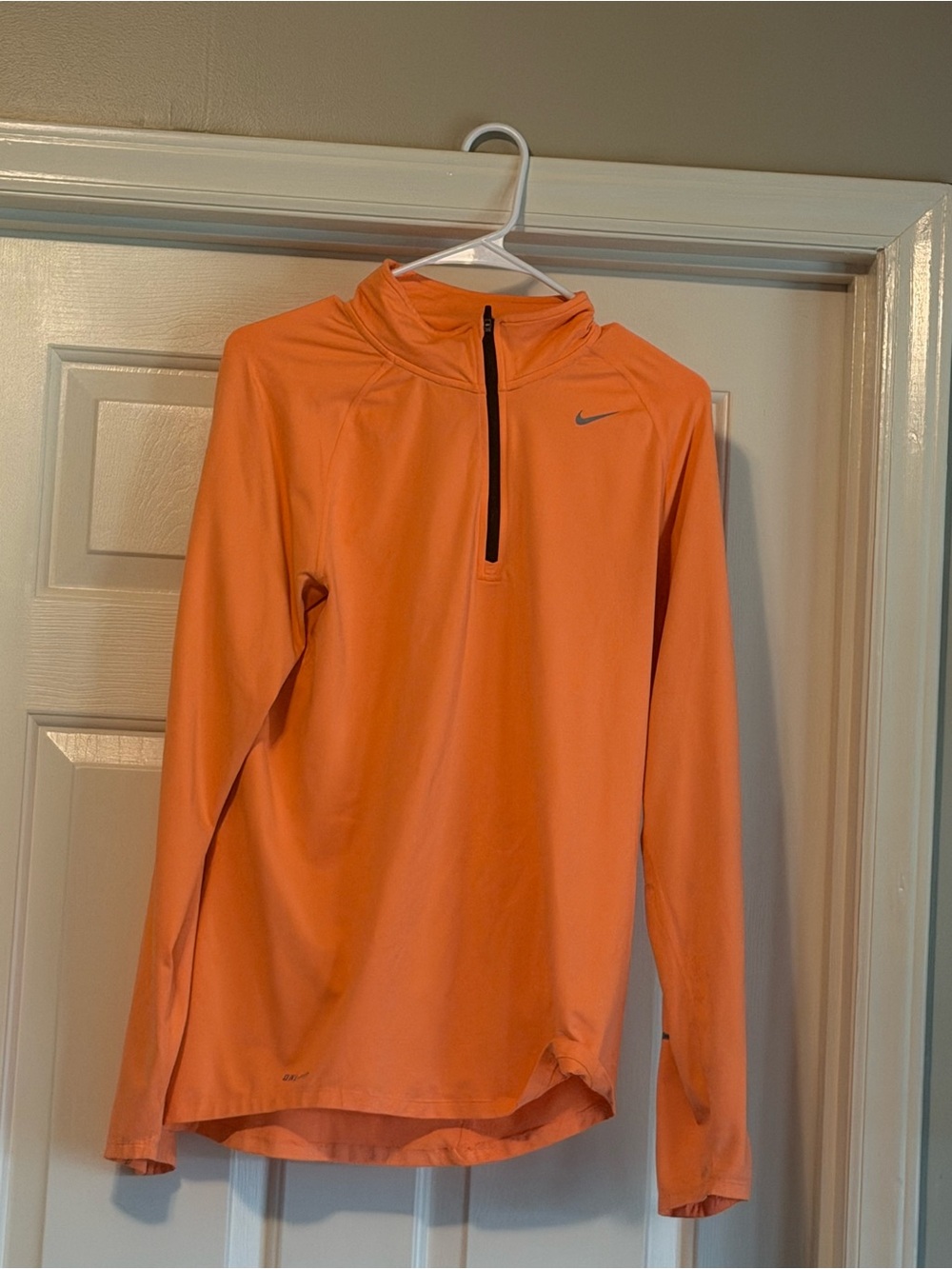 Nike Orange Dri-FIT Quarter-Zip Performance Top